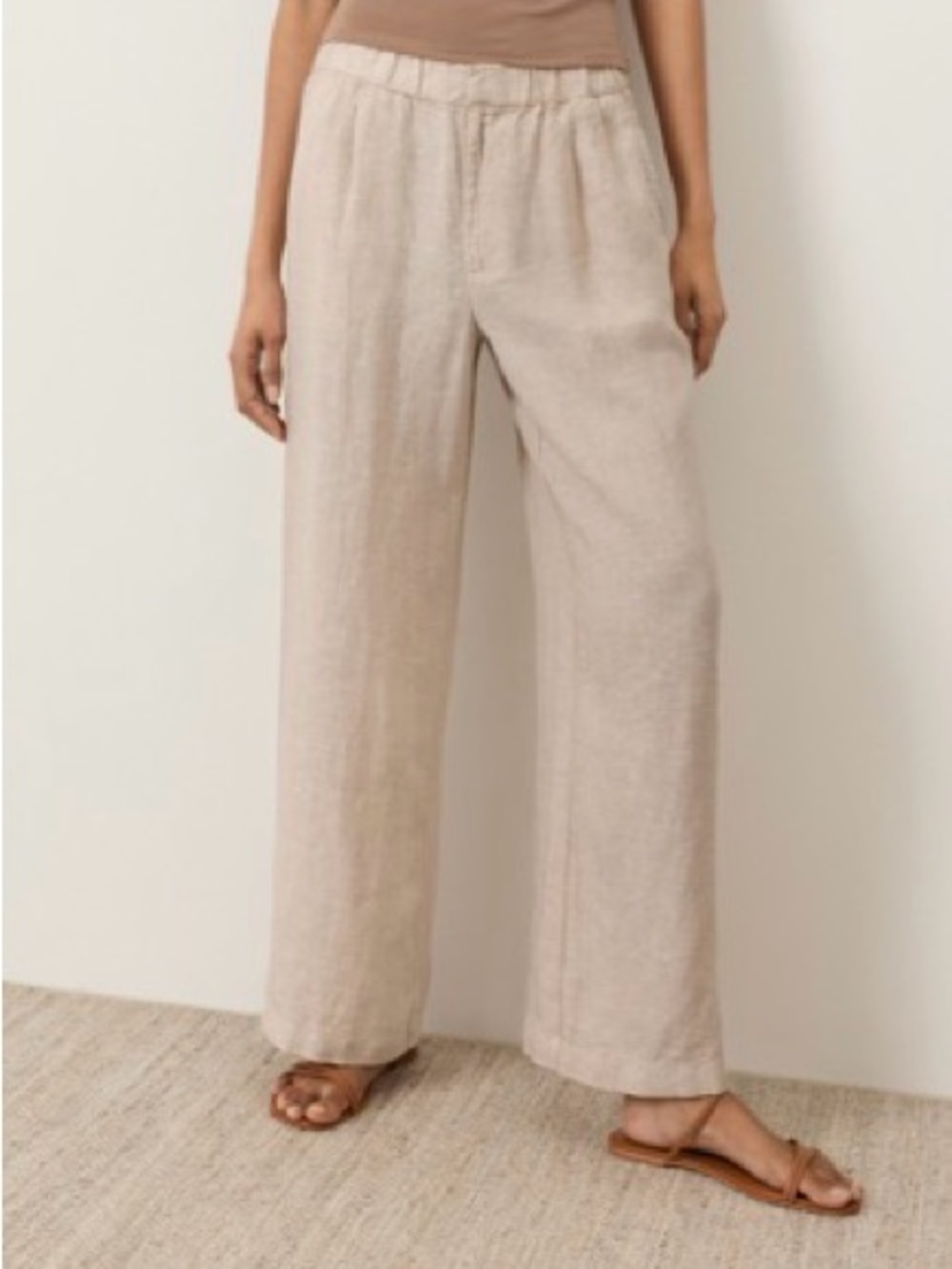 Pact Women's Natural Yarn Dye Linen Easy Trouser Pant